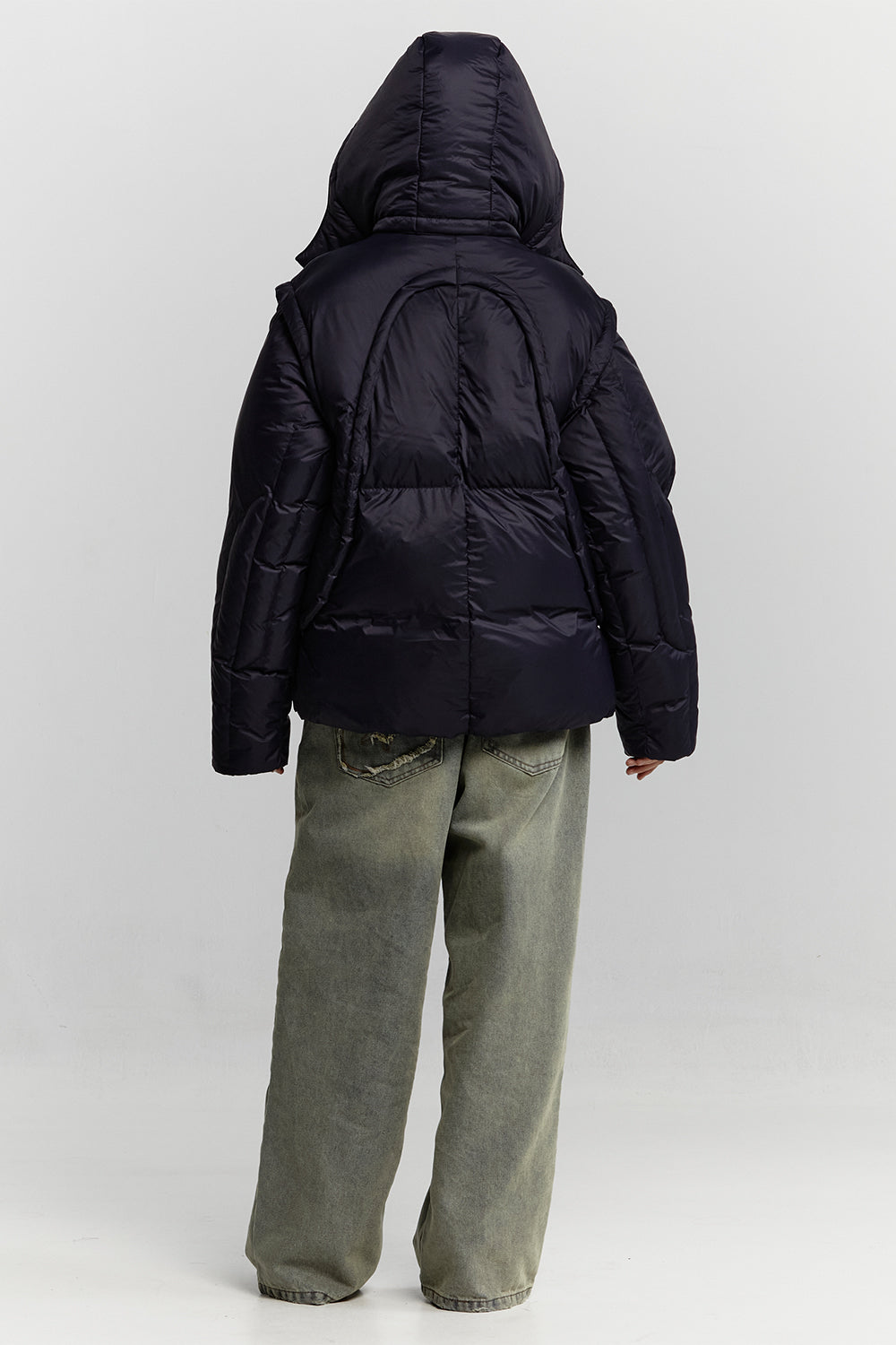 MULTIFUNCTIONAL PUFFER JACKET DARK BLUE