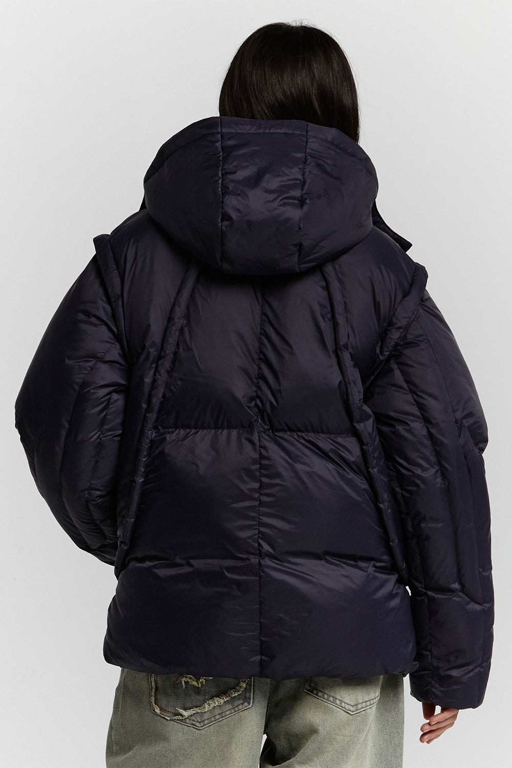 MULTIFUNCTIONAL PUFFER JACKET DARK BLUE