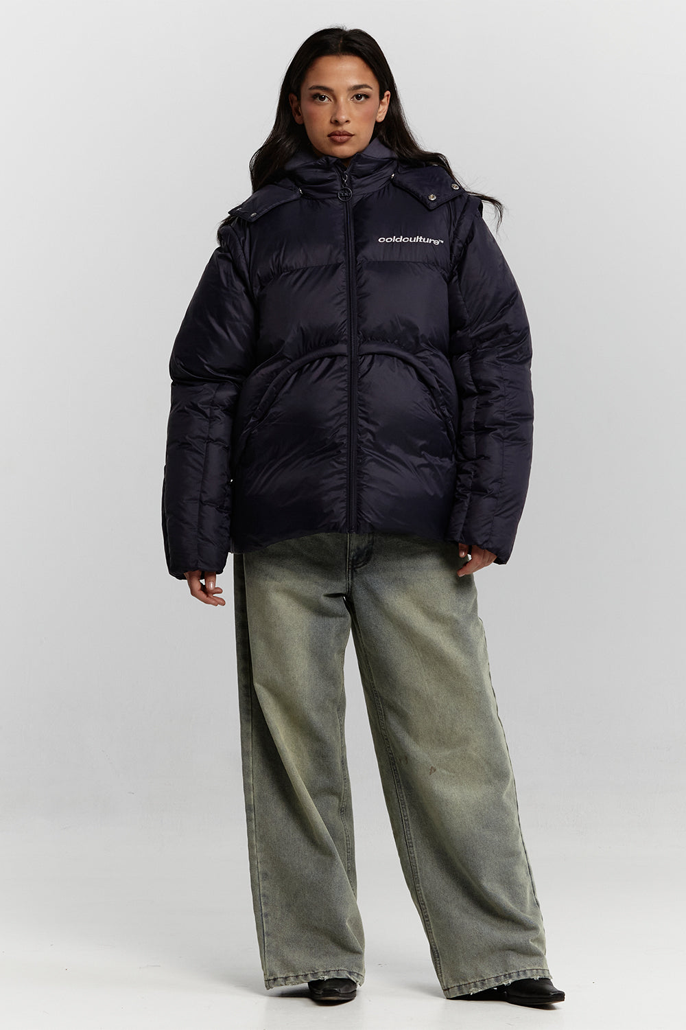 MULTIFUNCTIONAL PUFFER JACKET DARK BLUE