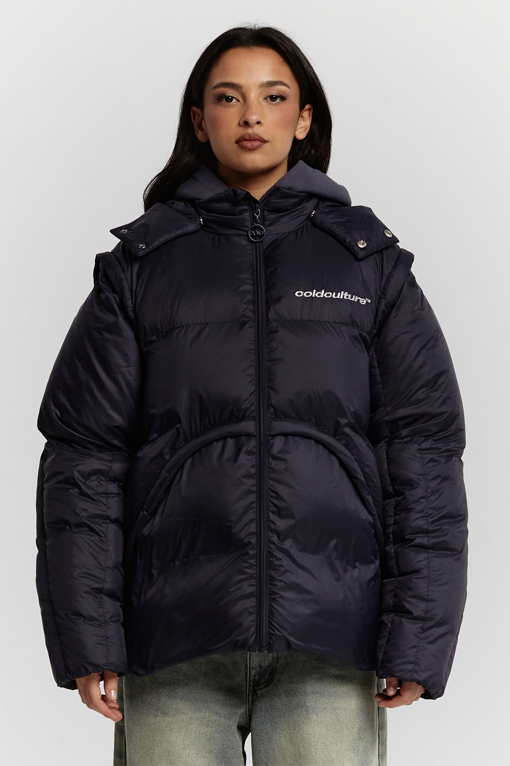 MULTIFUNCTIONAL PUFFER JACKET DARK BLUE