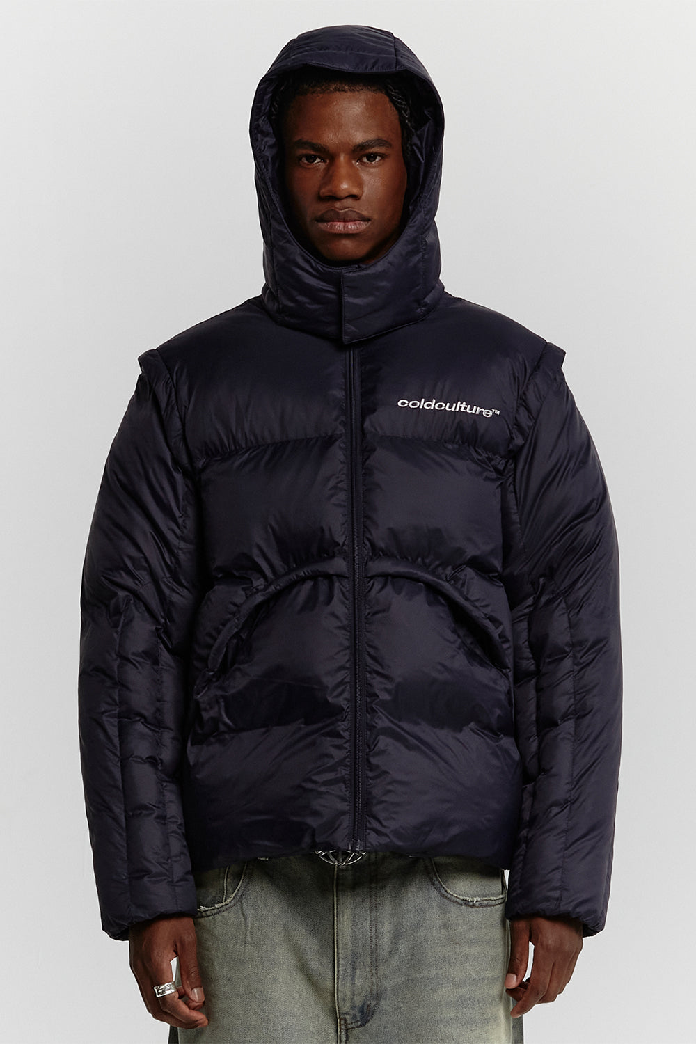 MULTIFUNCTIONAL PUFFER JACKET DARK BLUE