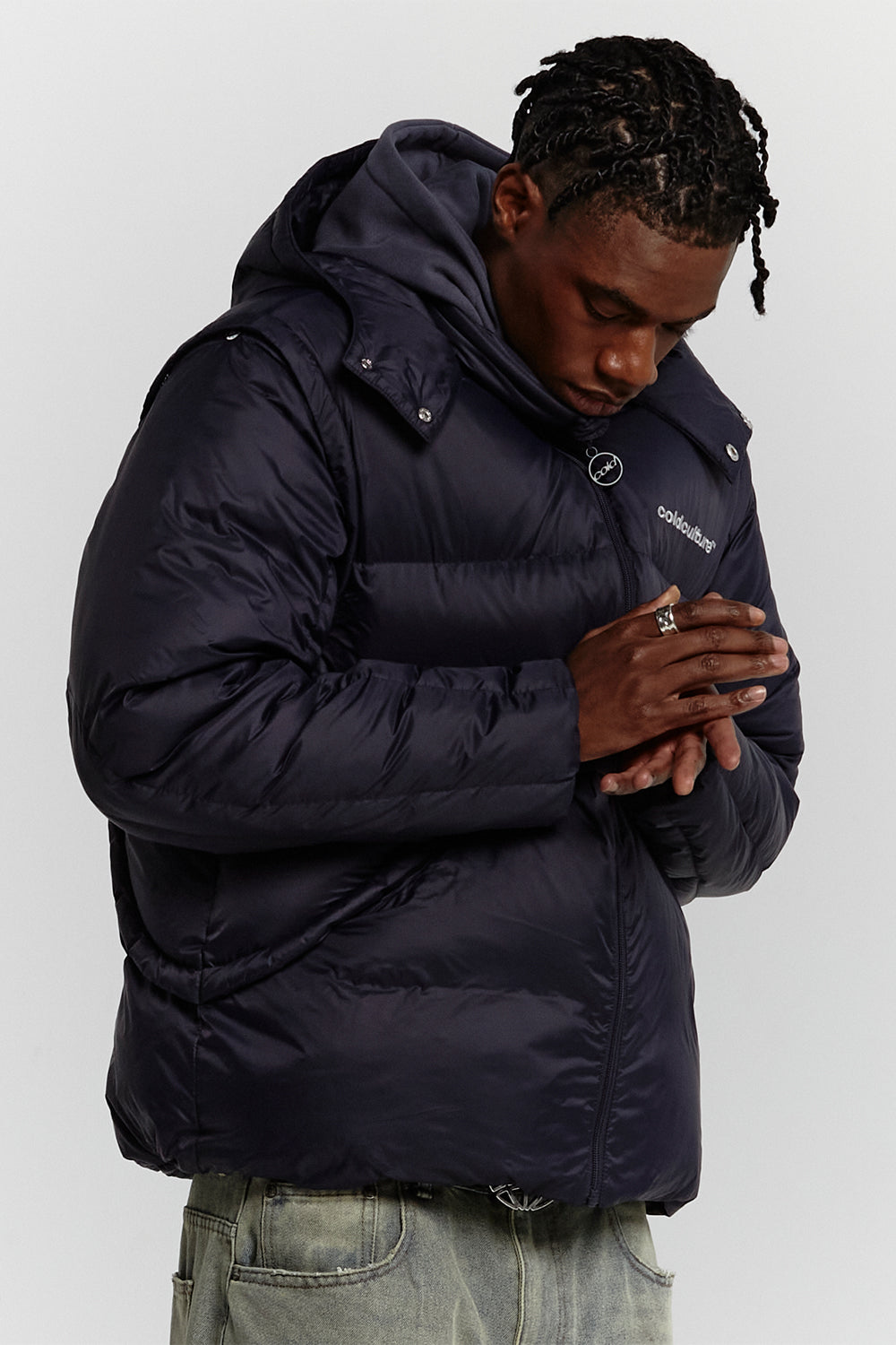 MULTIFUNCTIONAL PUFFER JACKET DARK BLUE