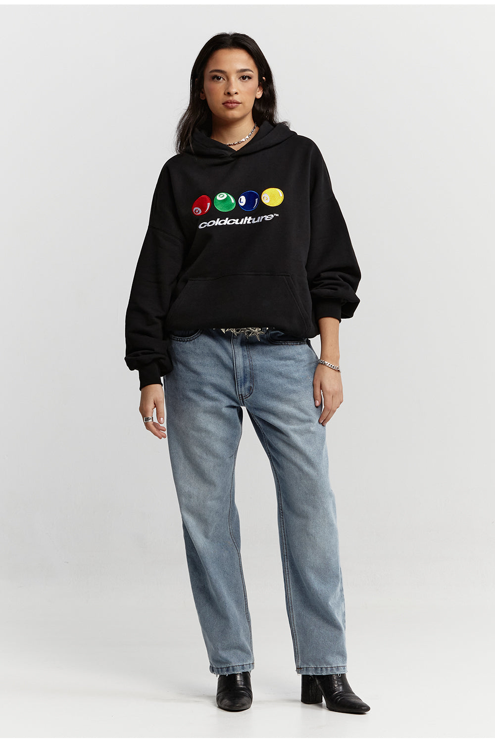 POOL COLORS HOODIE BLACK