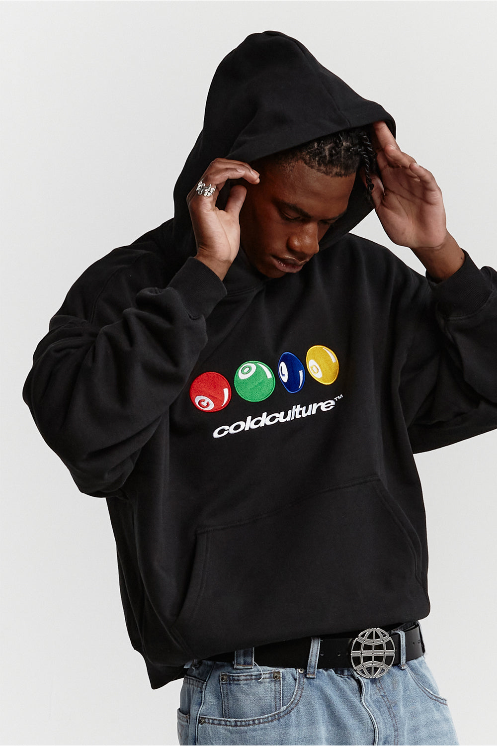 POOL COLORS HOODIE BLACK