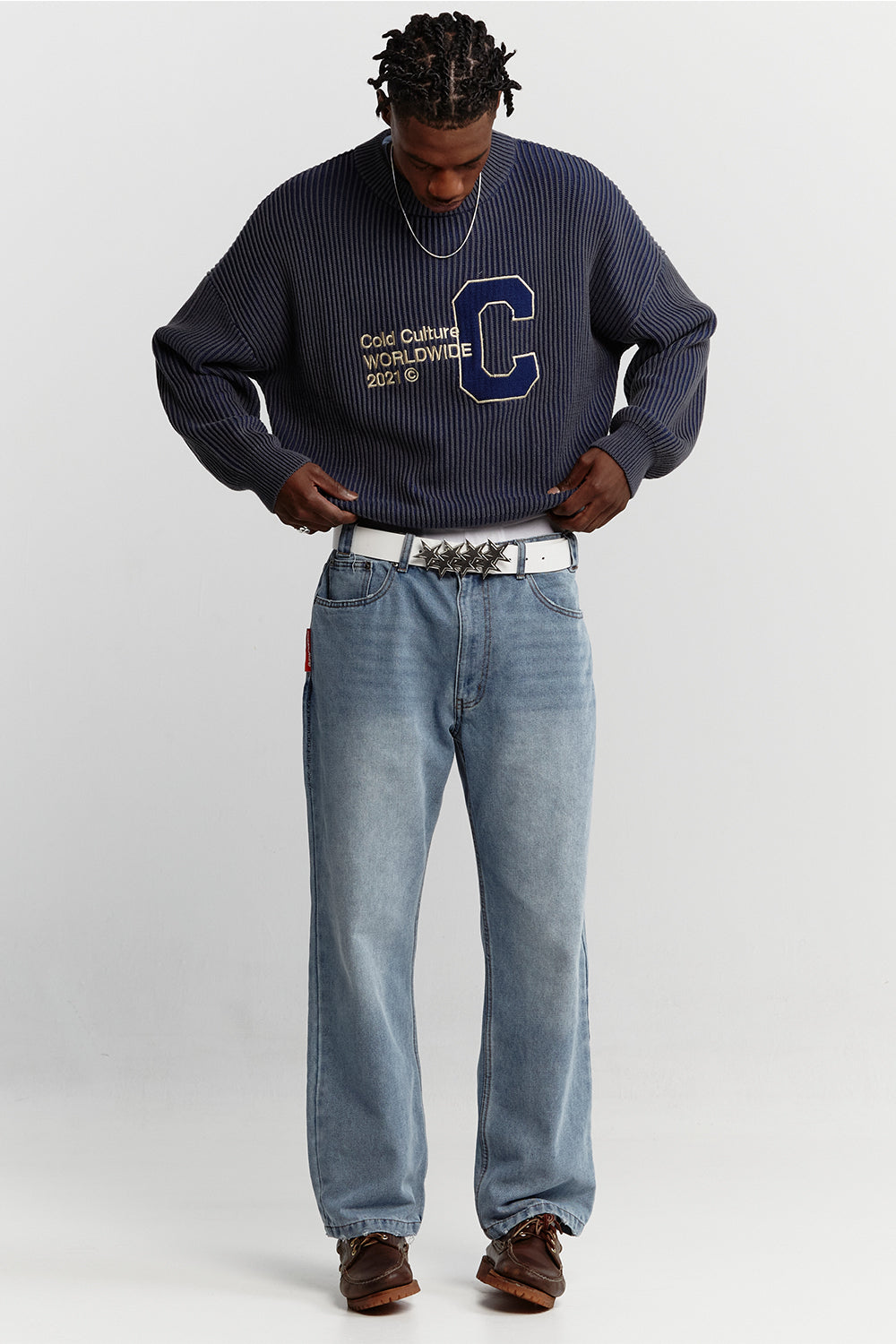 COLD UNIVERSITY KNIT DARK BLUE