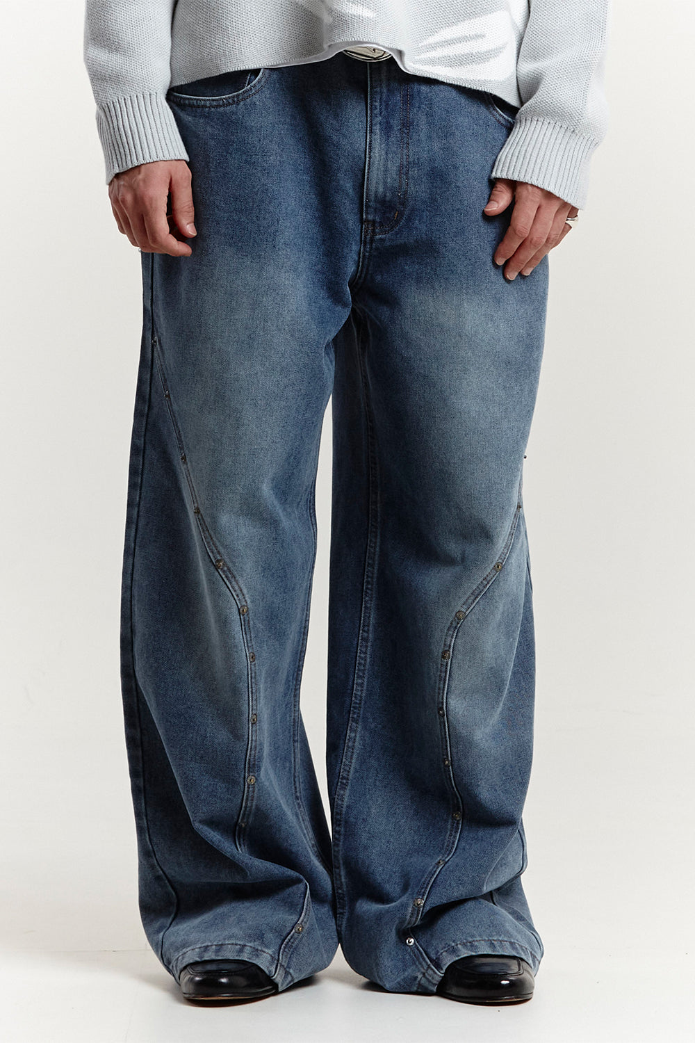 RIVET V2 PANTS BLACK/BLUE DENIM