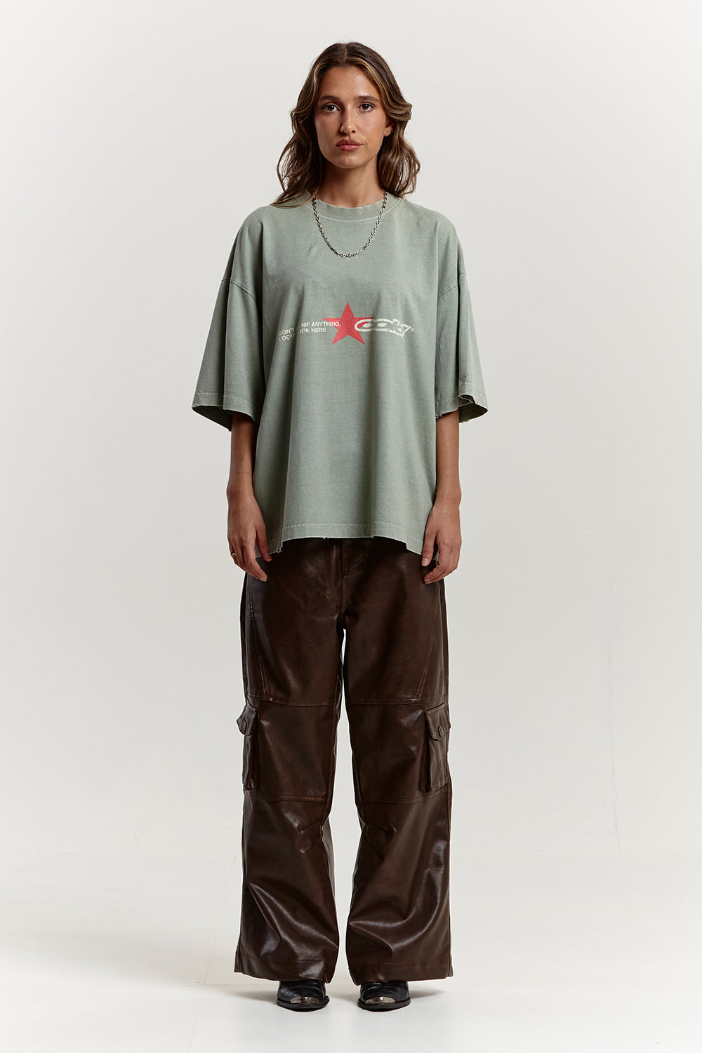 DONT WORK TEE +WASHED MARINE GREEN