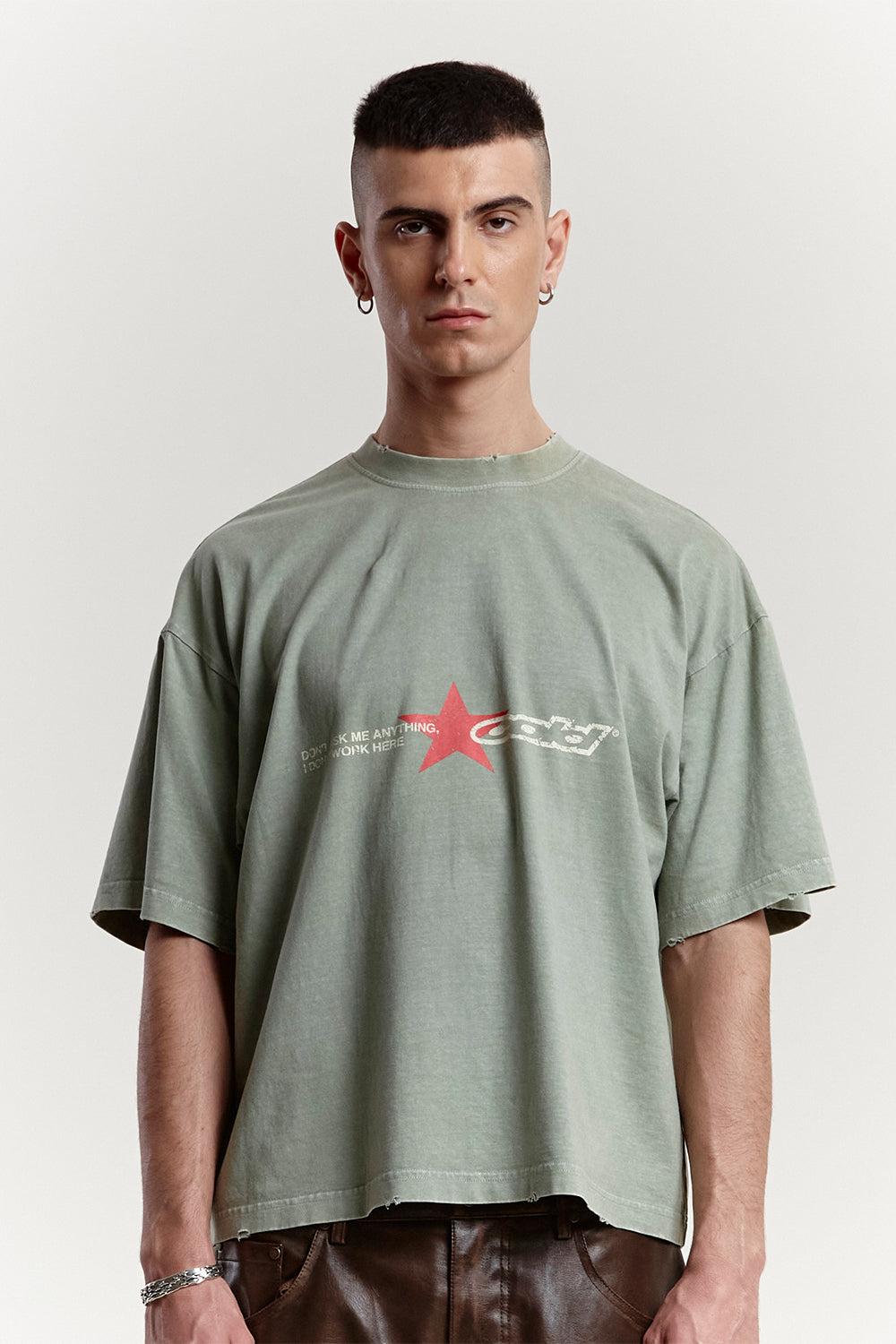 DONT WORK TEE +WASHED MARINE GREEN