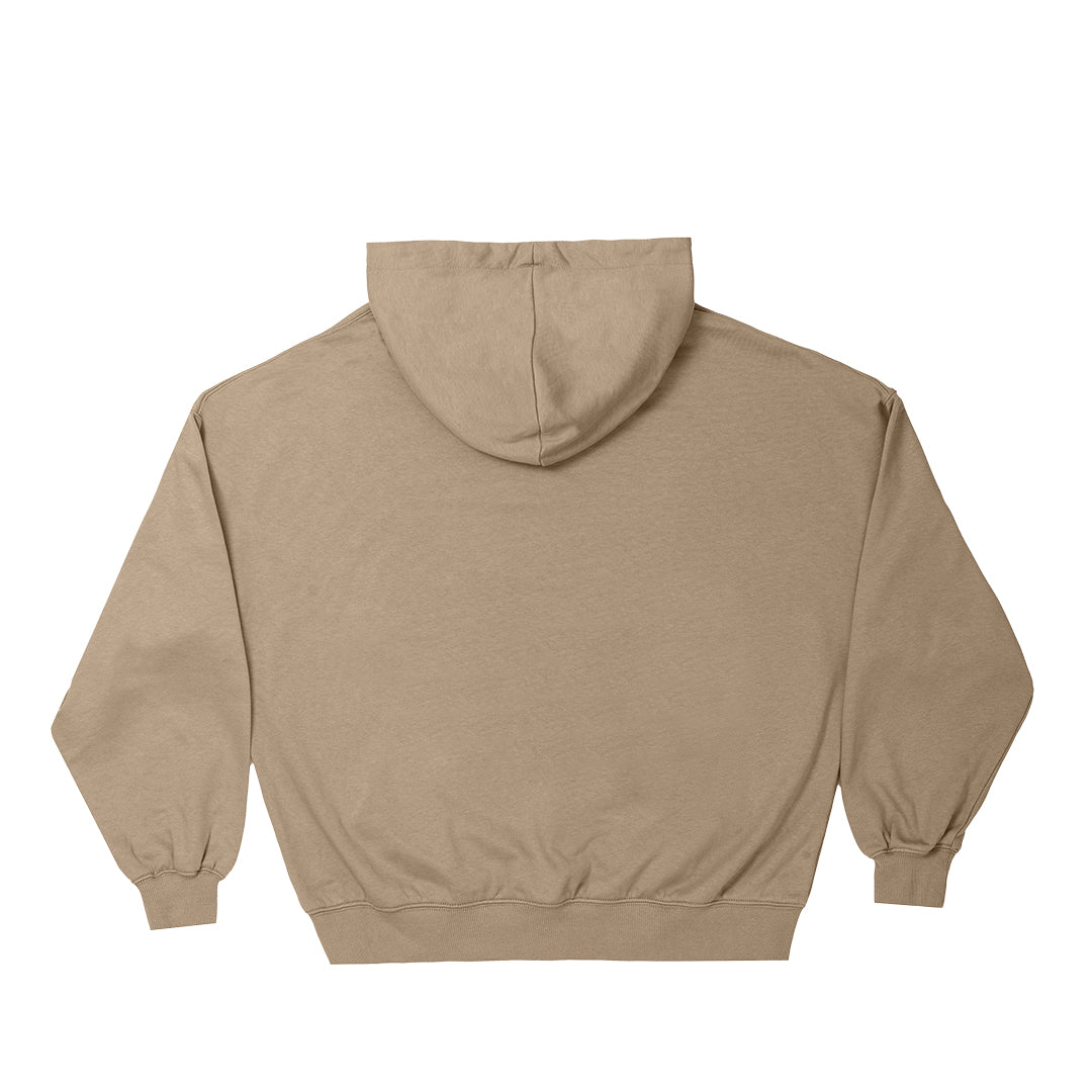 SILICONE DETAIL HOODIE SHADY BROWN