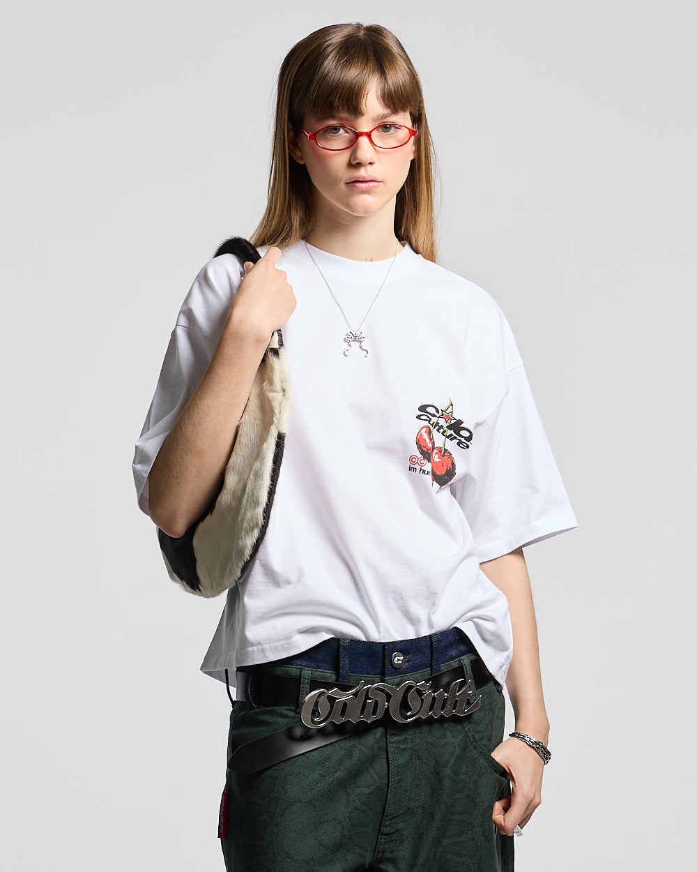 CHERRY TEE WHITE