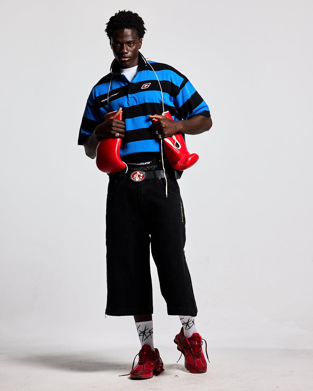 BIG STRIPES POLO T-SHIRT JASPER BLUE