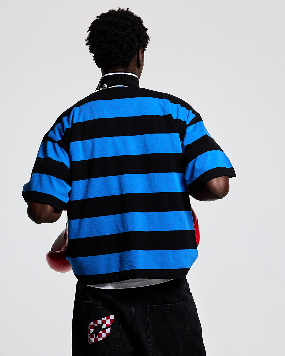 BIG STRIPES POLO T-SHIRT JASPER BLUE