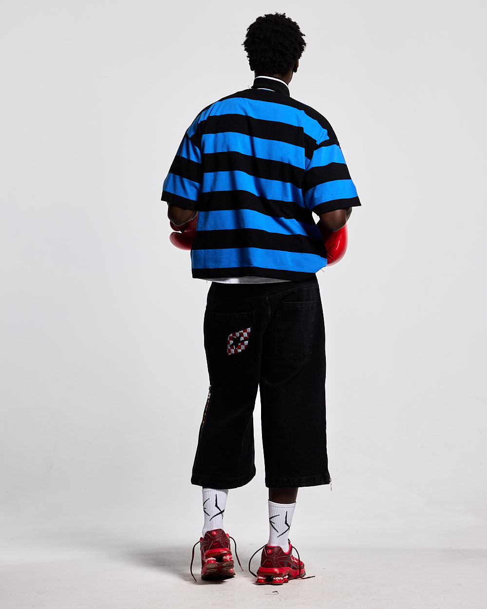 BIG STRIPES POLO T-SHIRT JASPER BLUE