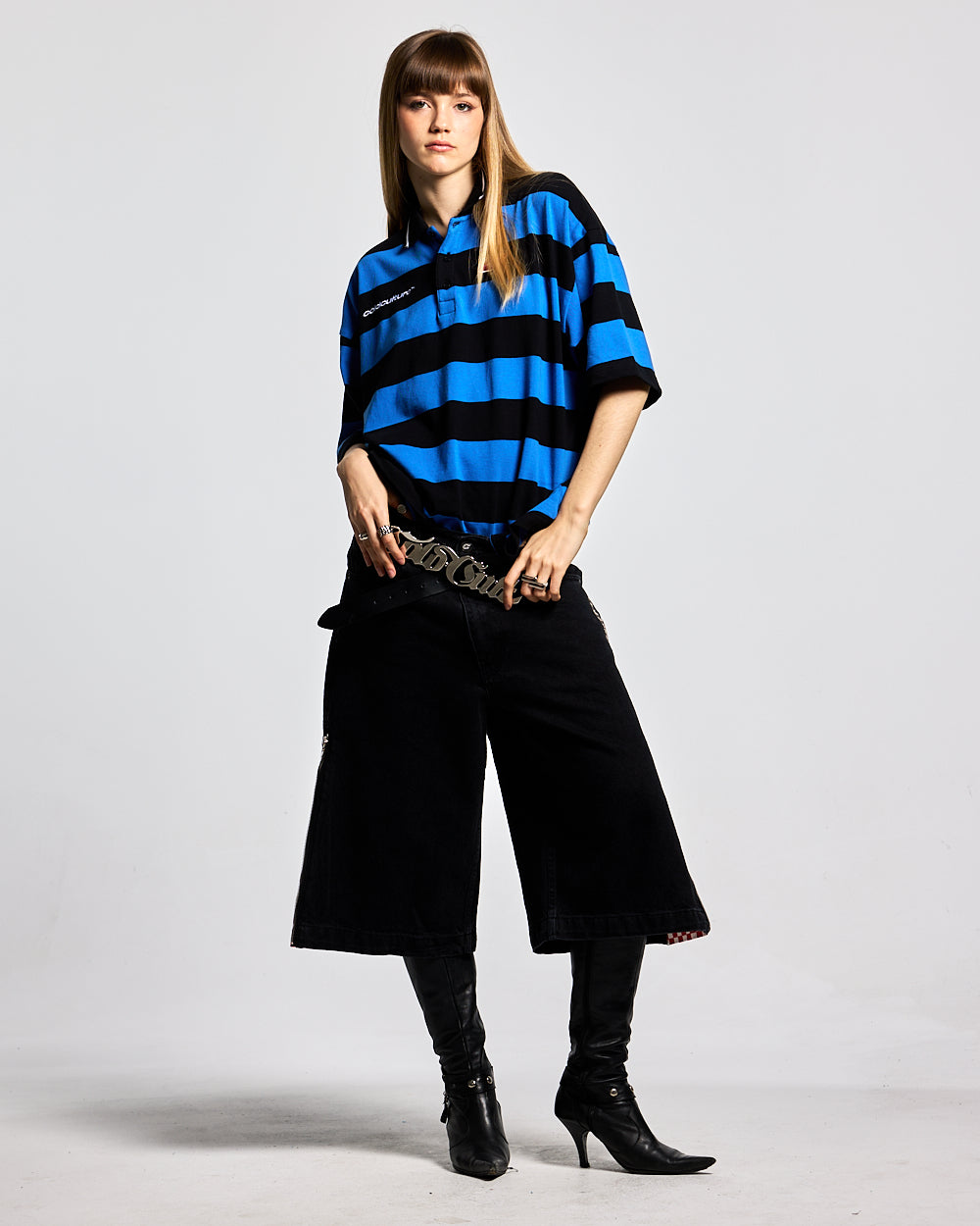 BIG STRIPES POLO T-SHIRT JASPER BLUE