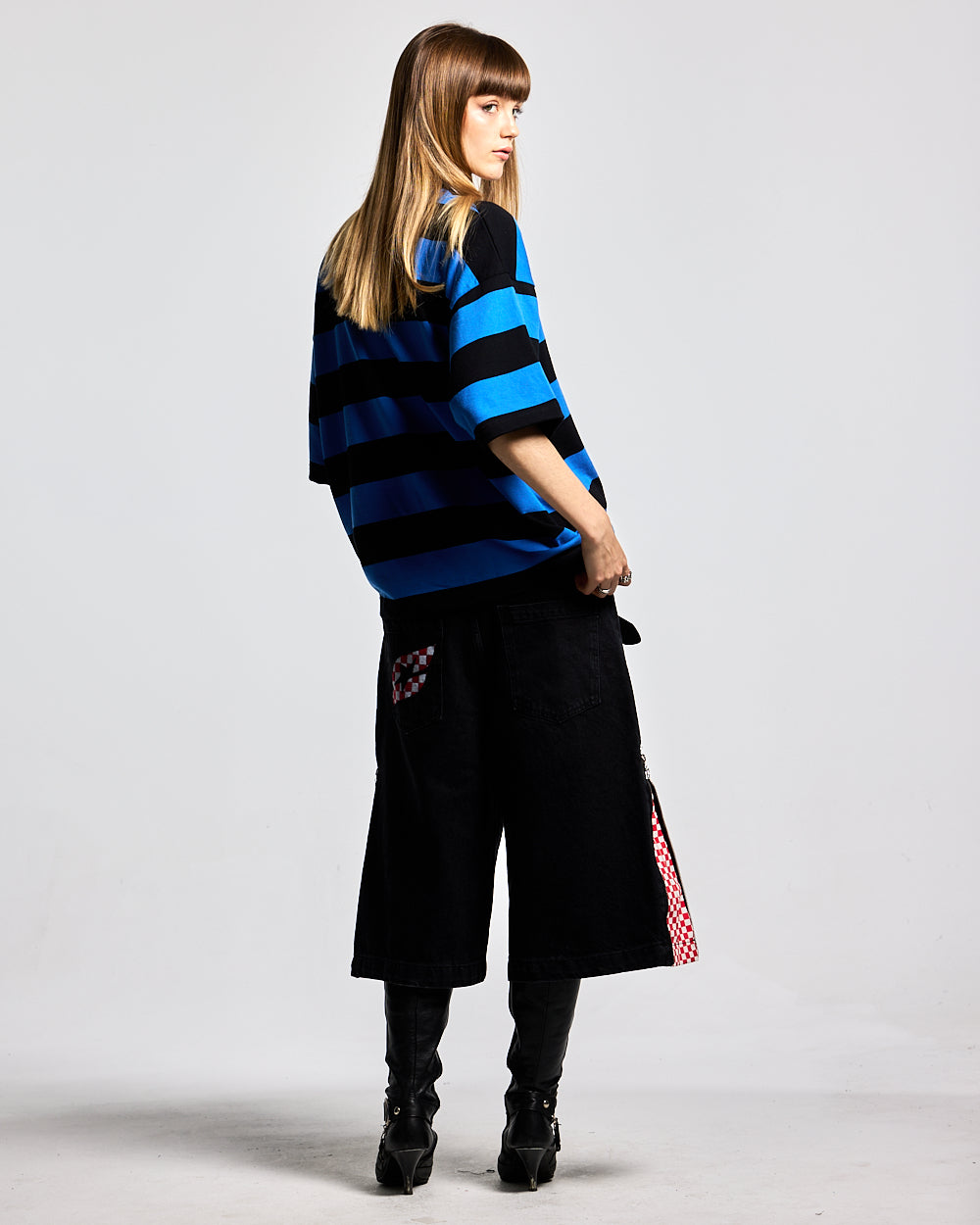 BIG STRIPES POLO T-SHIRT JASPER BLUE