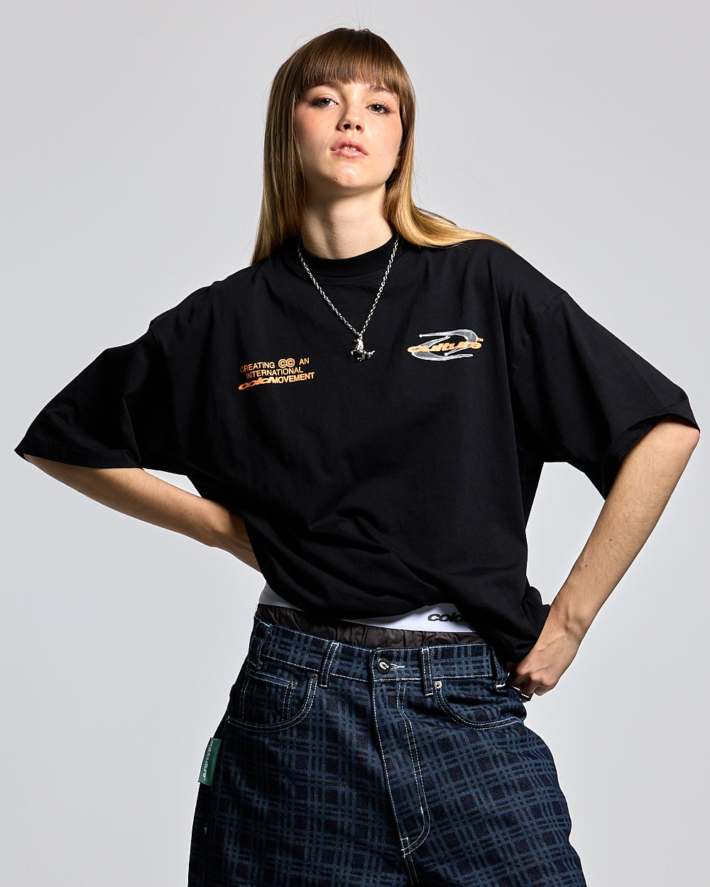 DYNAMIC TEE BLACK AND ORANGE