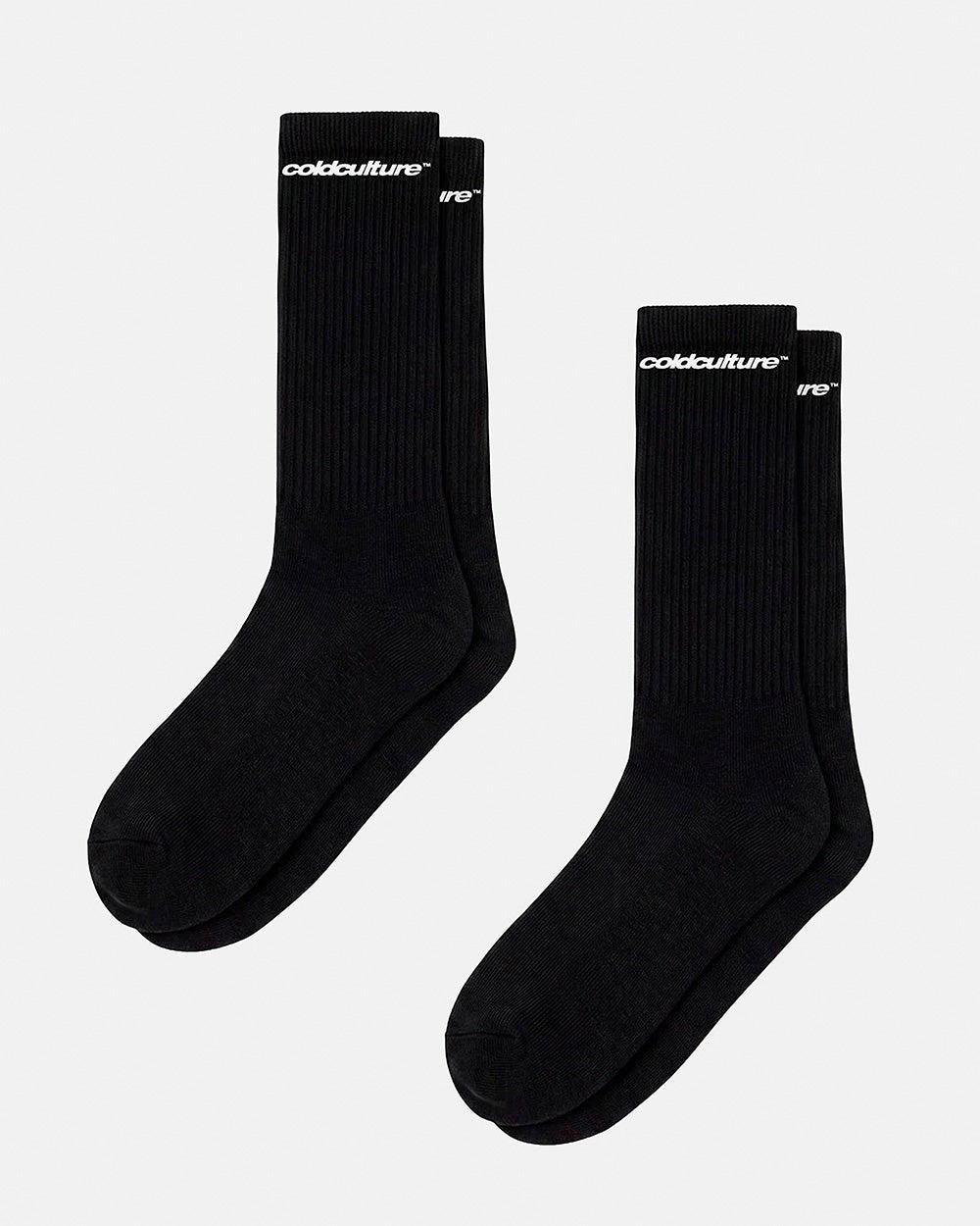 2 PACK BASIC SOCKS BLACK - Cold Culture