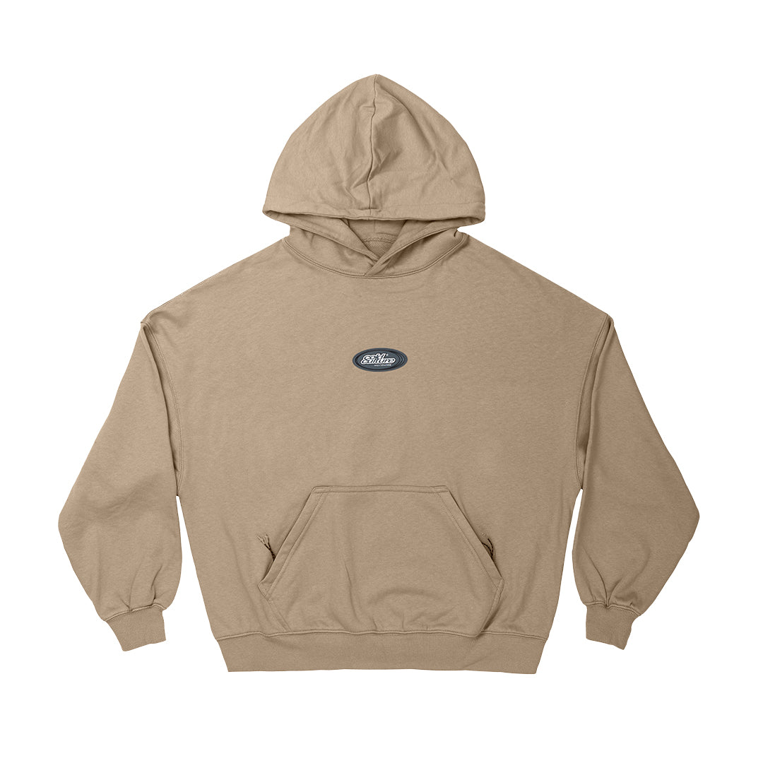 SILICONE DETAIL HOODIE SHADY BROWN