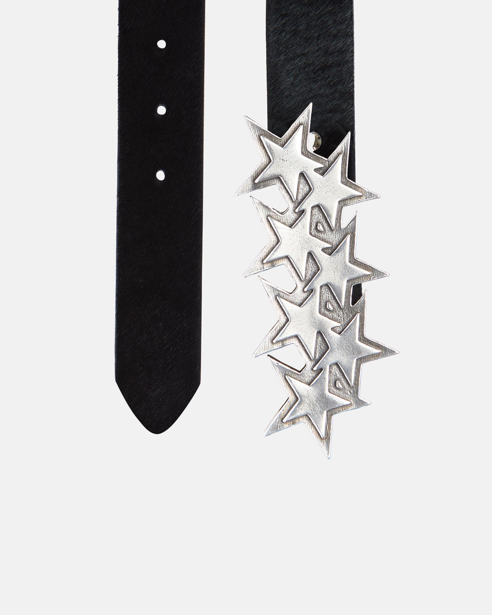 STARS LEATHER BELT FUR LINED