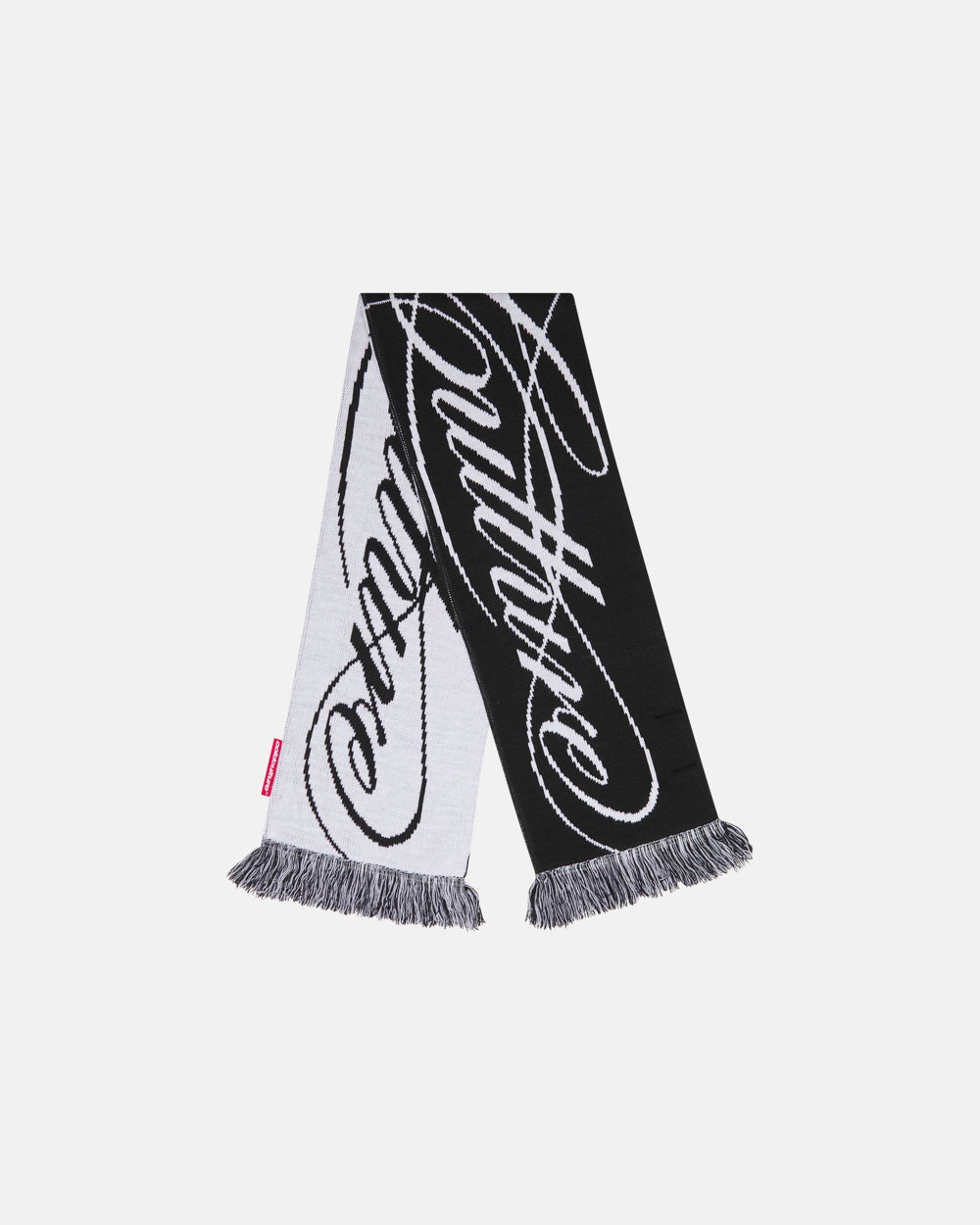 SCRIPT DOUBLE SIDE SCARF BLACK & WHITE