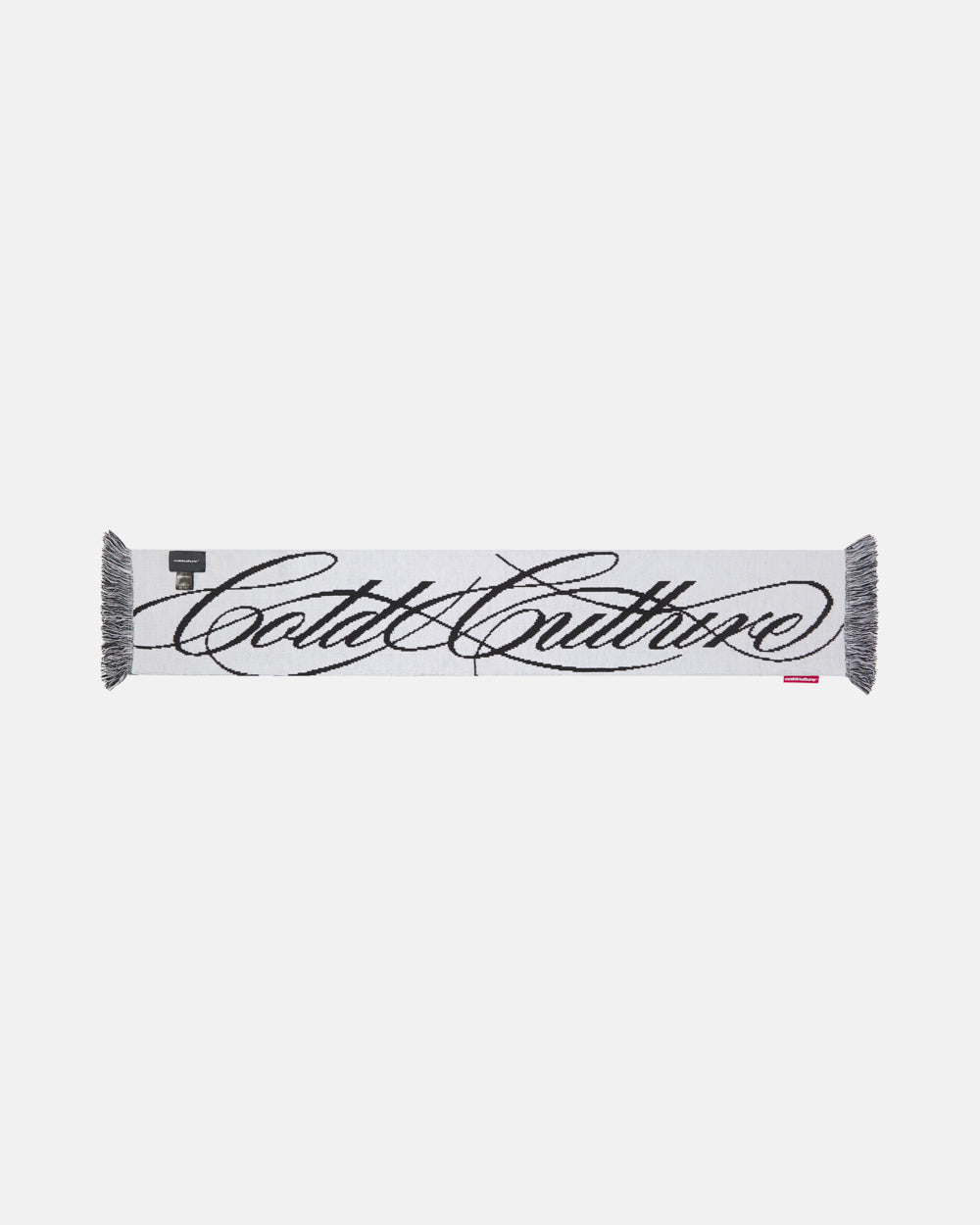 SCRIPT DOUBLE SIDE SCARF BLACK & WHITE