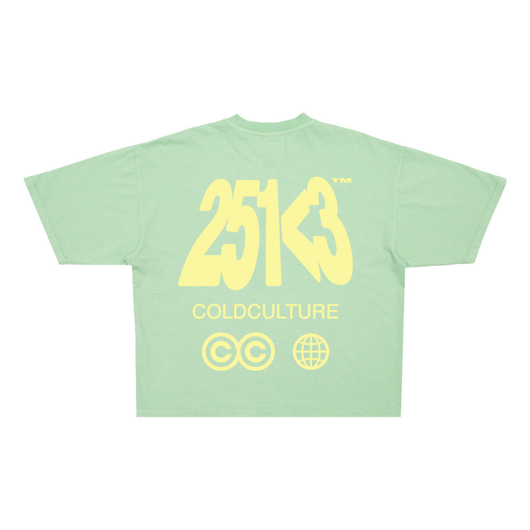 NUMBER PERSPECTIVE TEE NEBULA GREEN