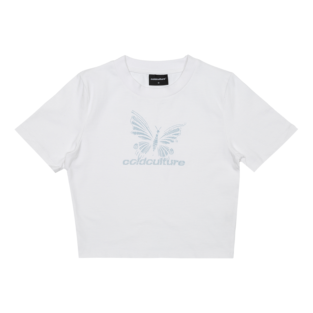 BUTTERFLY BABY TEE WHITE