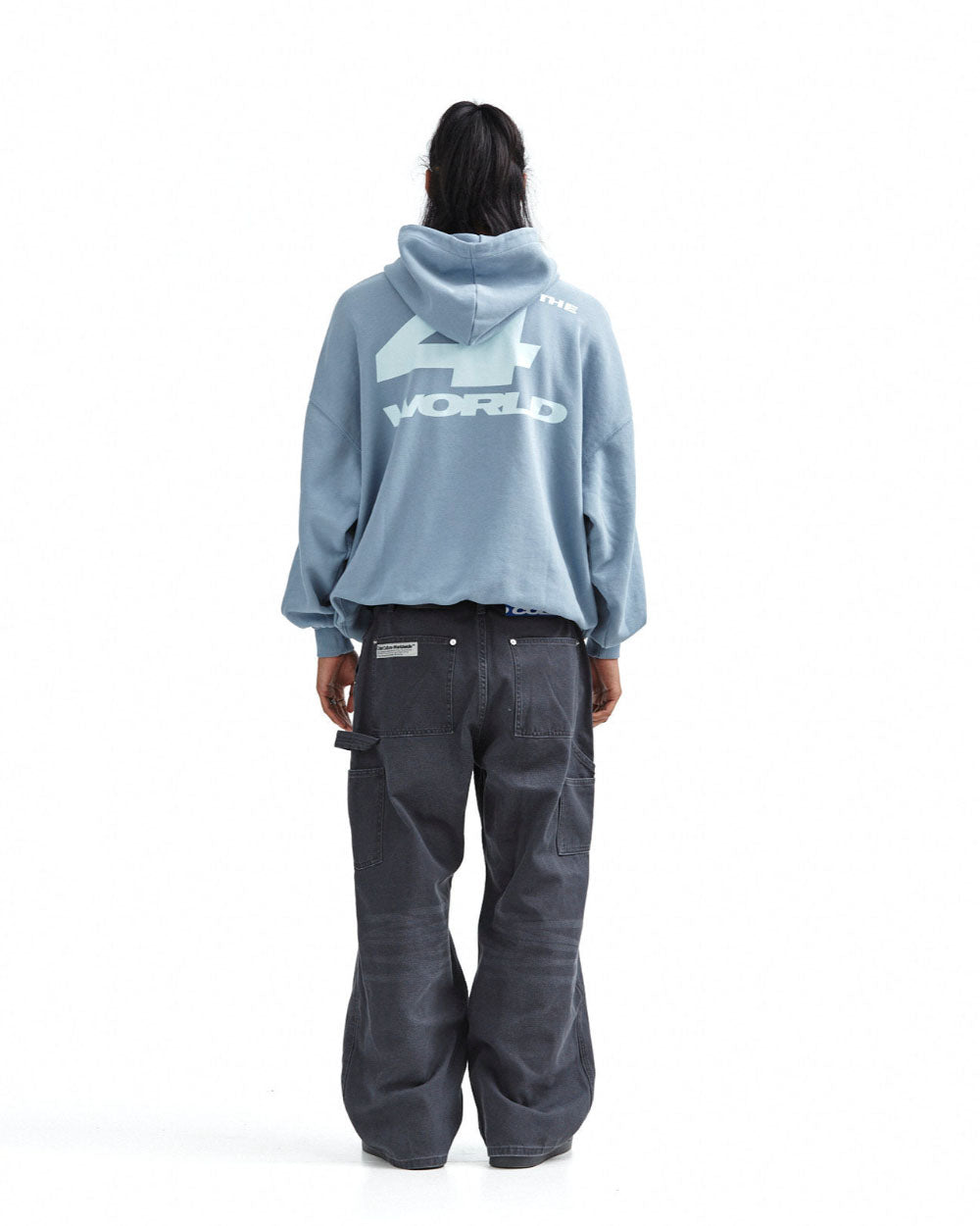 4THE WORLD HOODIE SHADY BLUE