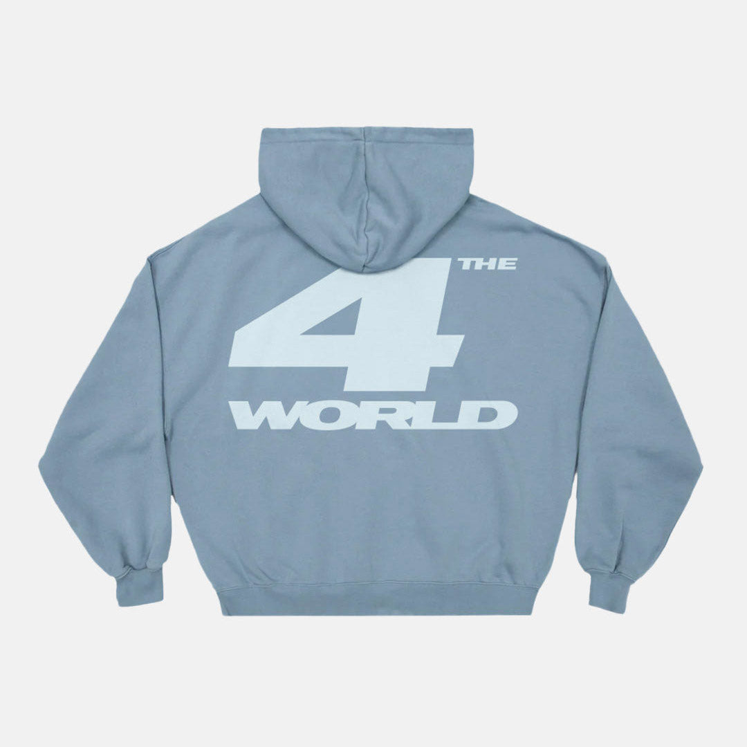 4THE WORLD HOODIE SHADY BLUE