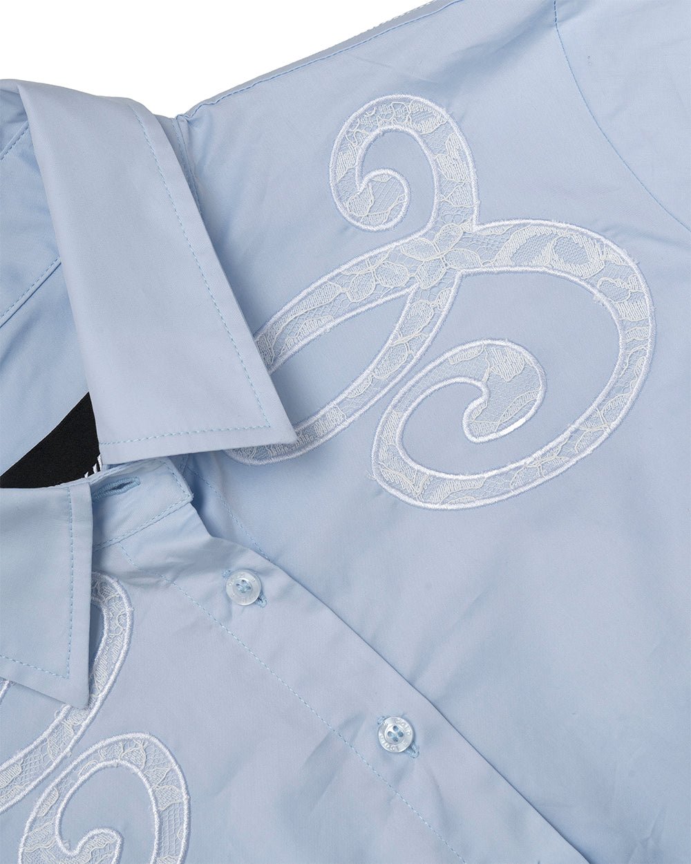 55 LACE SHIRT BABY BLUE - Cold Culture