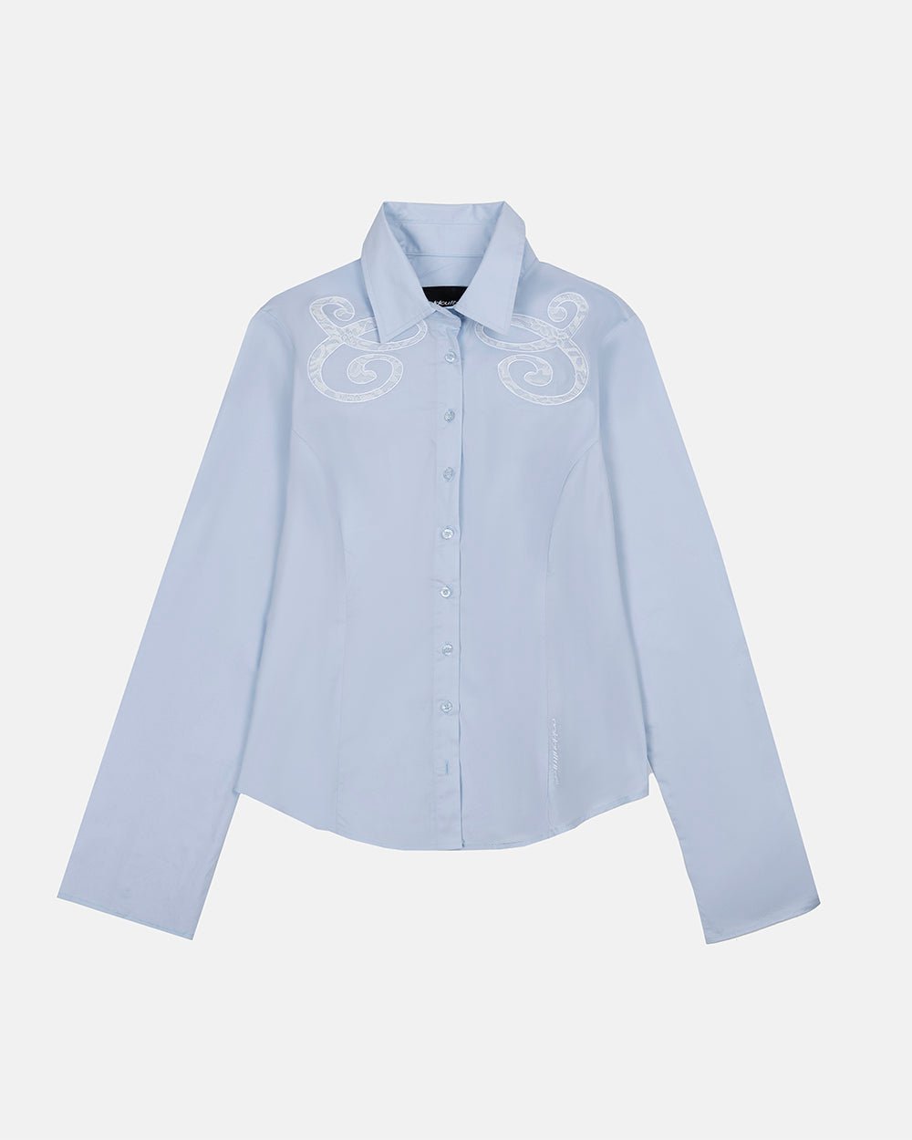 55 LACE SHIRT BABY BLUE - Cold Culture