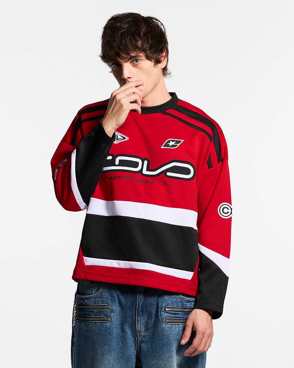 55 VIRAL LONGSLEEVE RED - Cold Culture