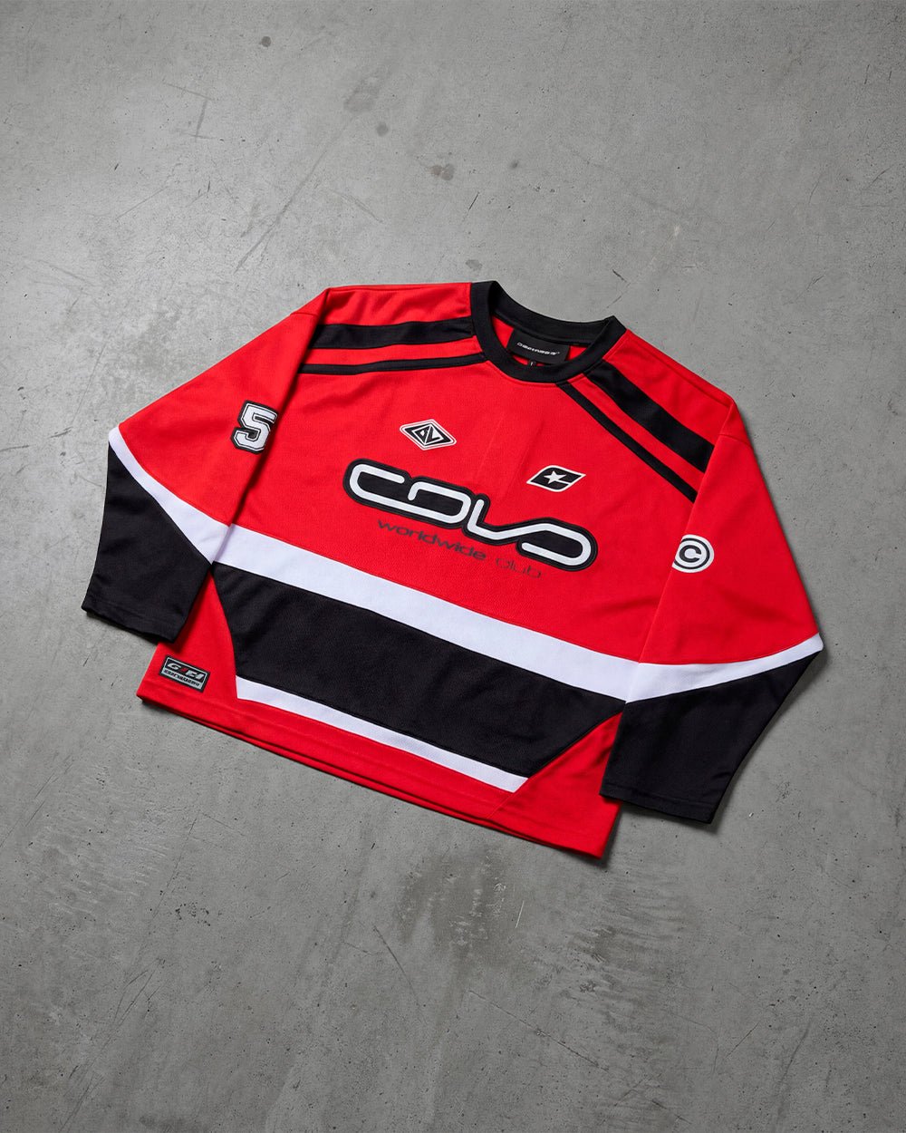 55 VIRAL LONGSLEEVE RED - Cold Culture