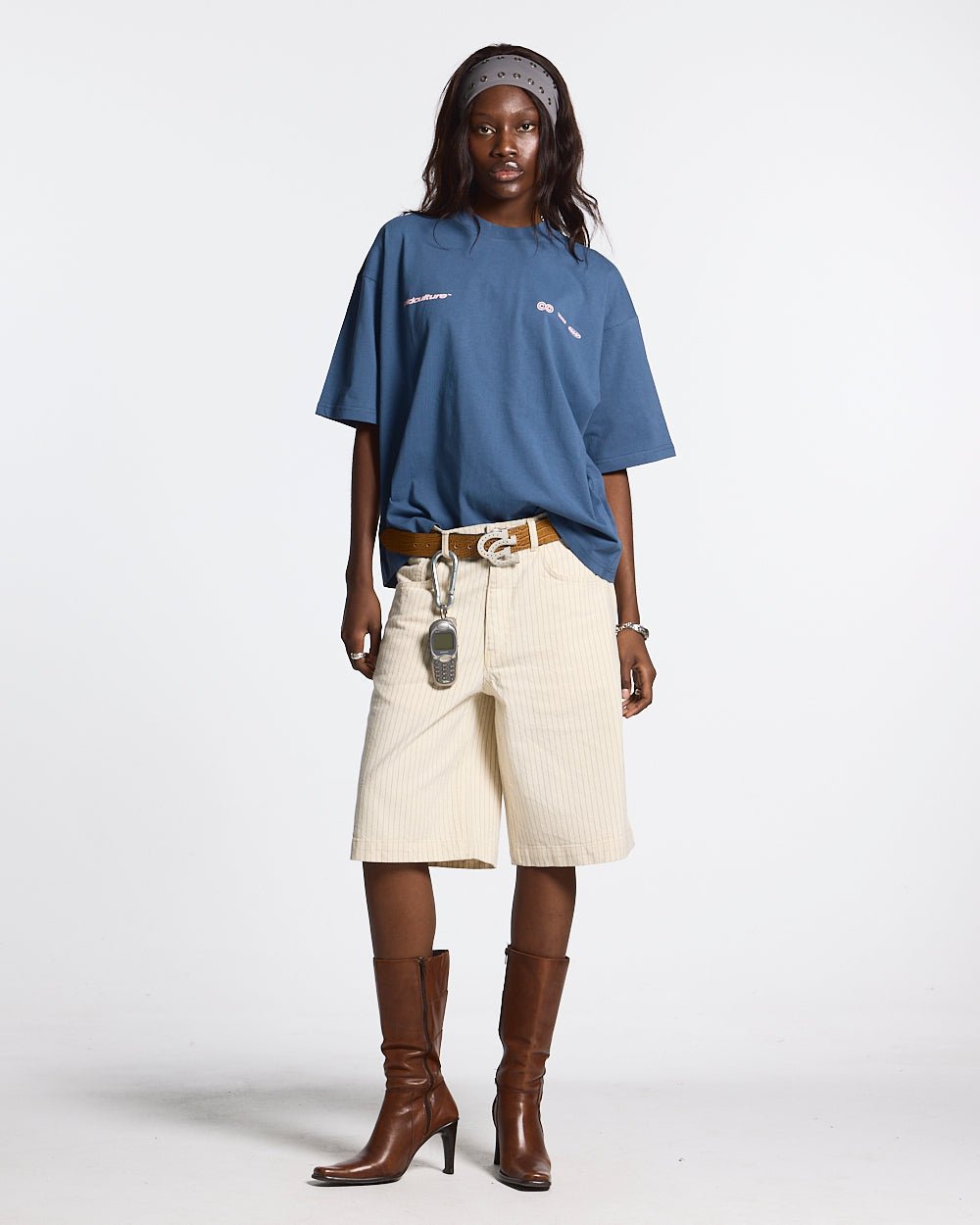 555 BURNIN TEE BEARING BLUE - COLD CULTURE