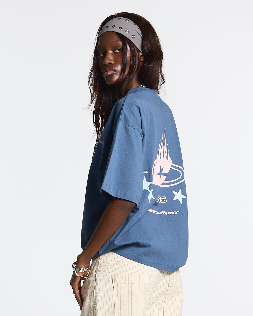 555 BURNIN TEE BEARING BLUE - COLD CULTURE