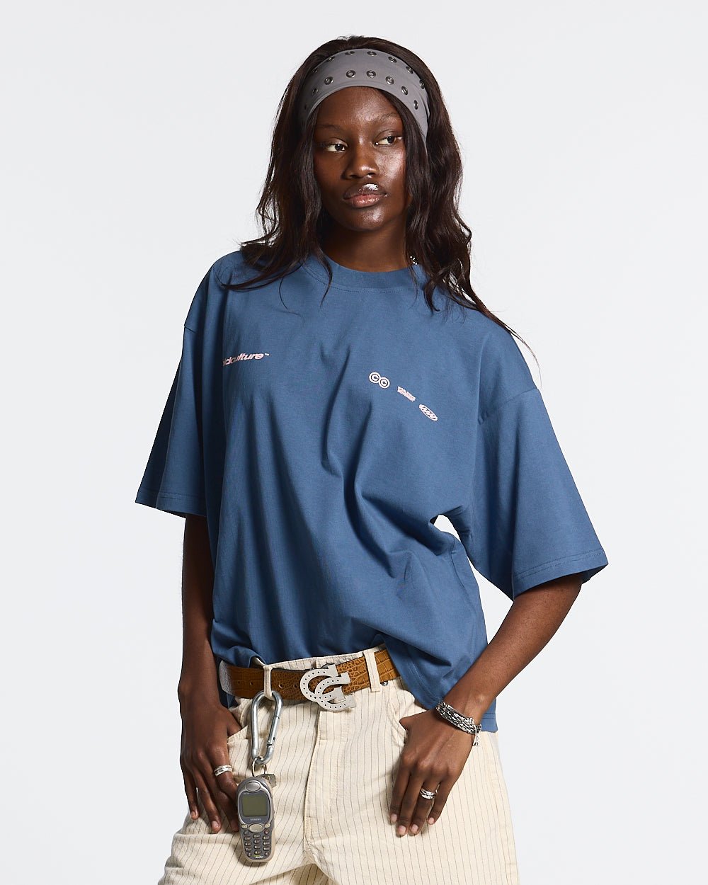 555 BURNIN TEE BEARING BLUE - COLD CULTURE