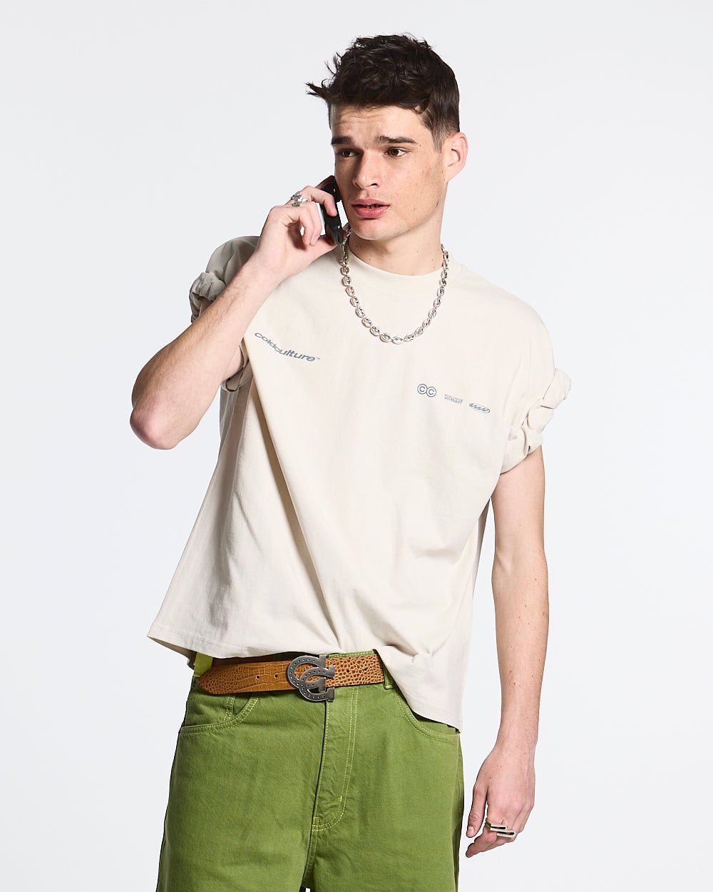 555 BURNIN TEE CREAM - COLD CULTURE