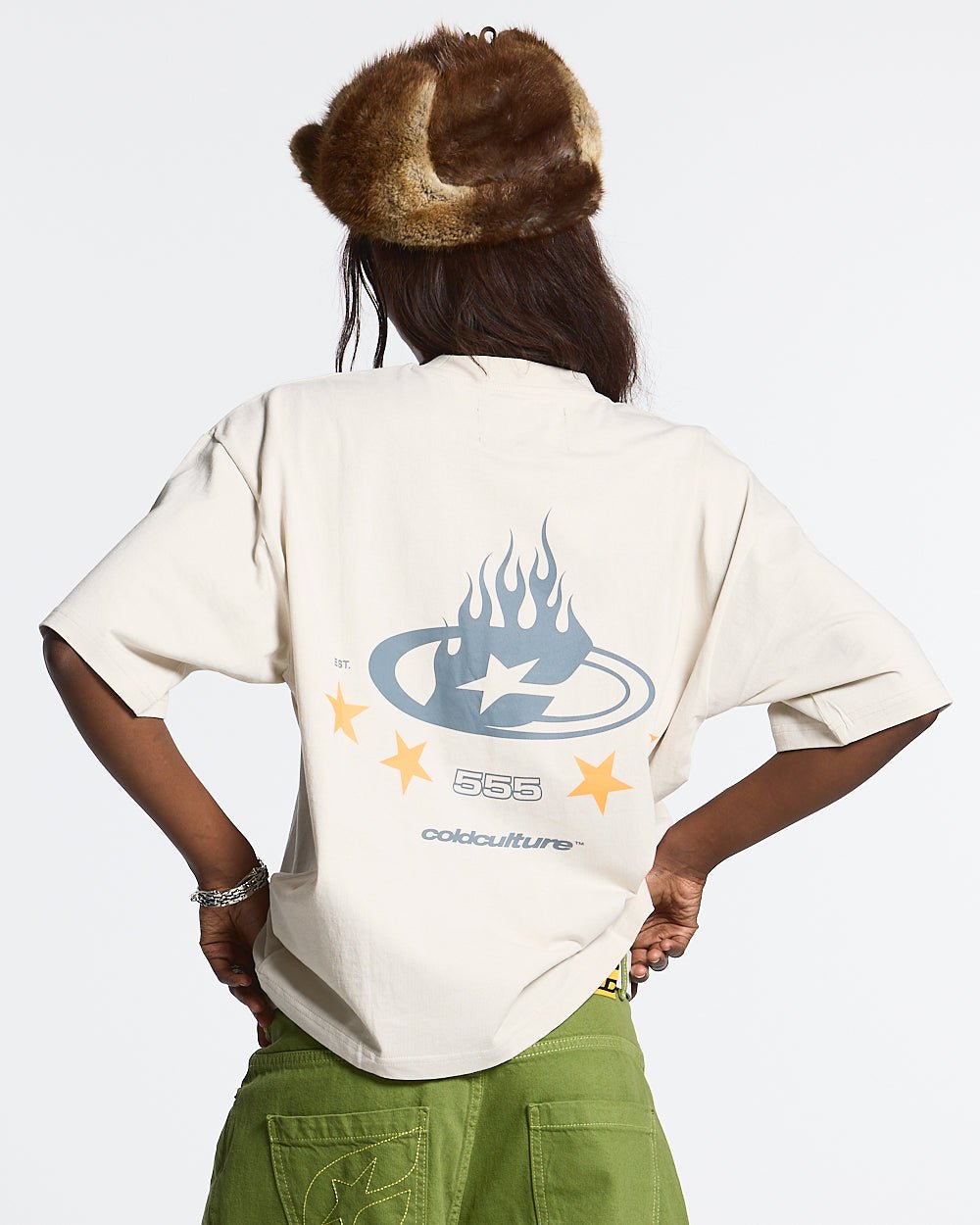 555 BURNIN TEE CREAM - COLD CULTURE