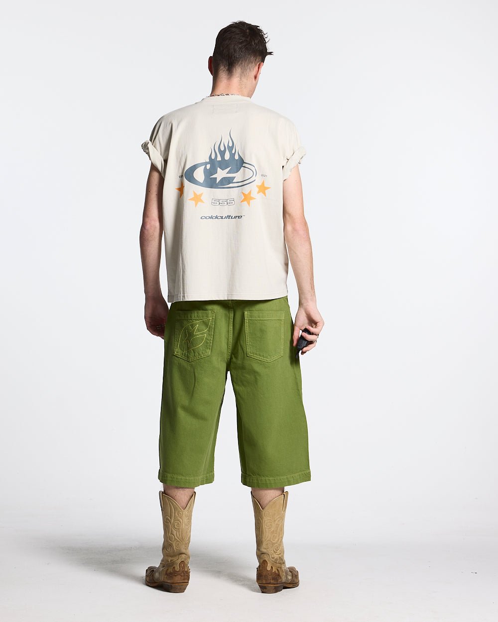 555 BURNIN TEE CREAM - COLD CULTURE