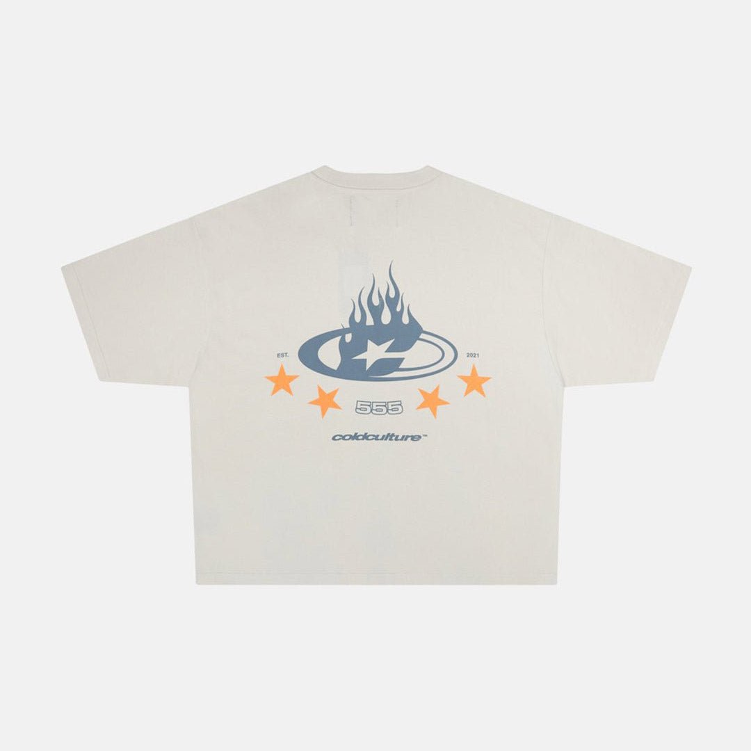 555 BURNIN TEE CREAM - COLD CULTURE