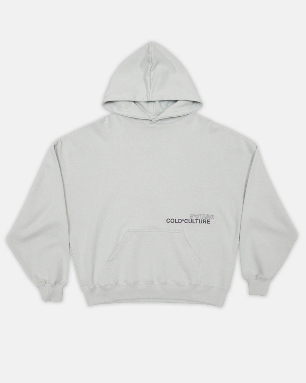 5*STARS HOODIE LIGHT GREY - COLD CULTURE