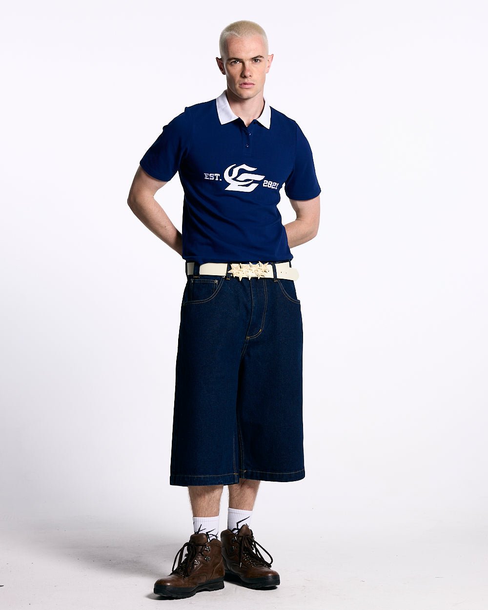 5th AURA SLIM POLO DARK BLUE - COLD CULTURE
