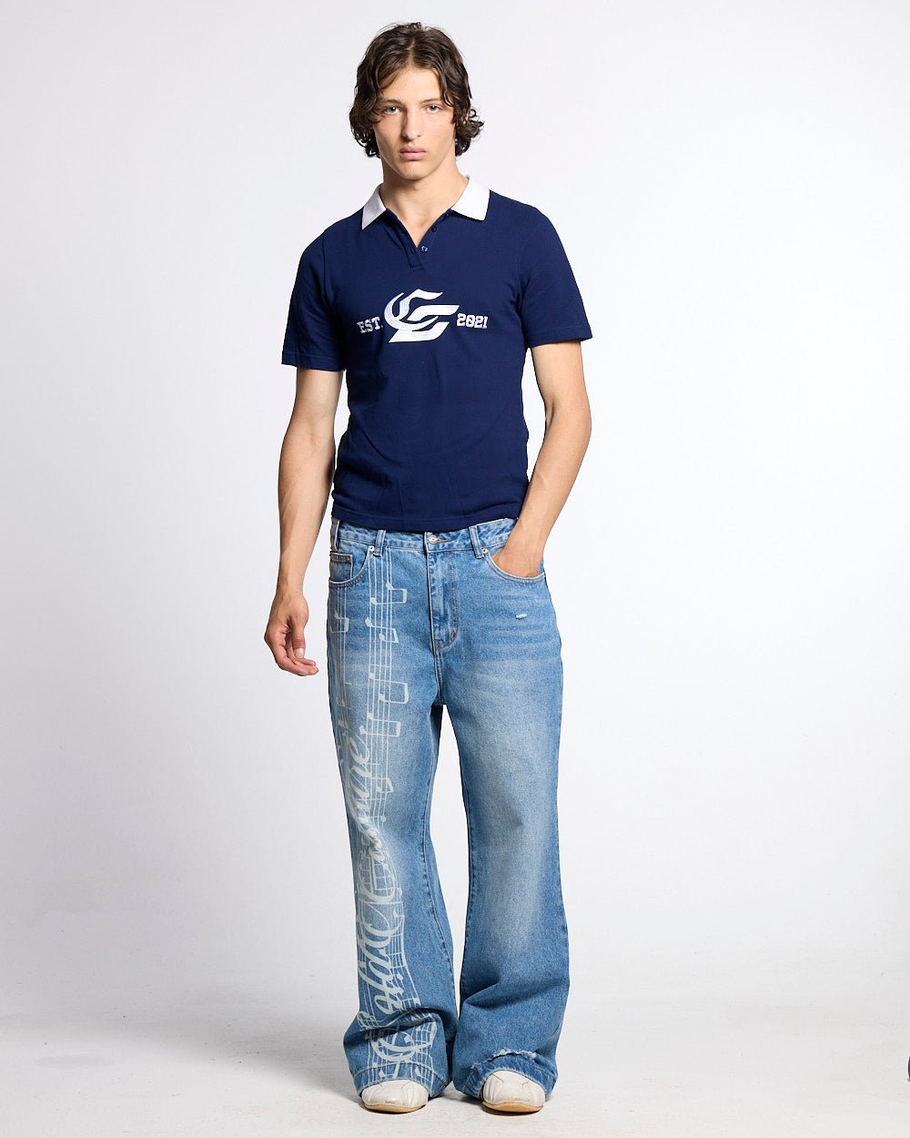 5th AURA SLIM POLO DARK BLUE - Cold Culture