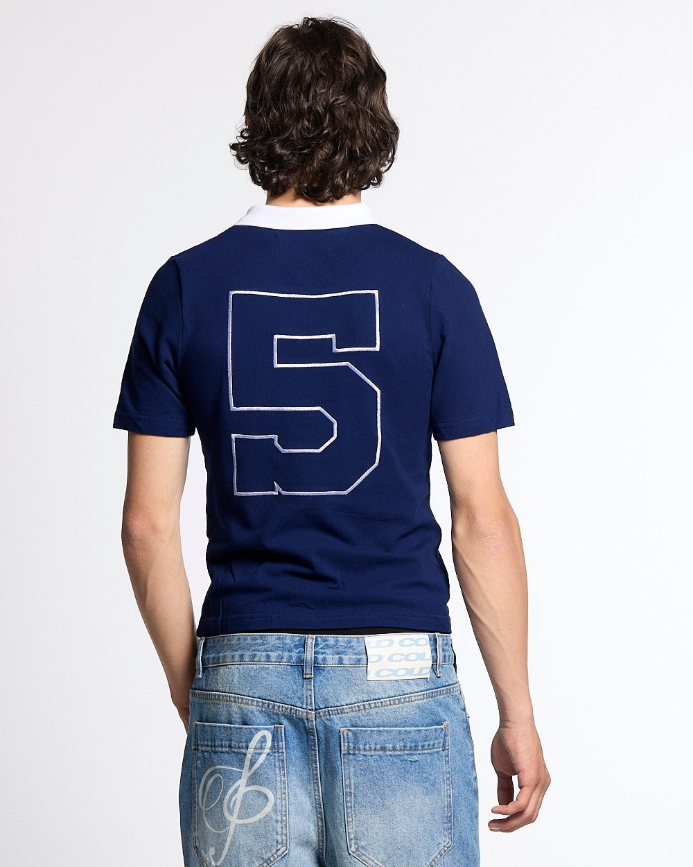 5th AURA SLIM POLO DARK BLUE - Cold Culture