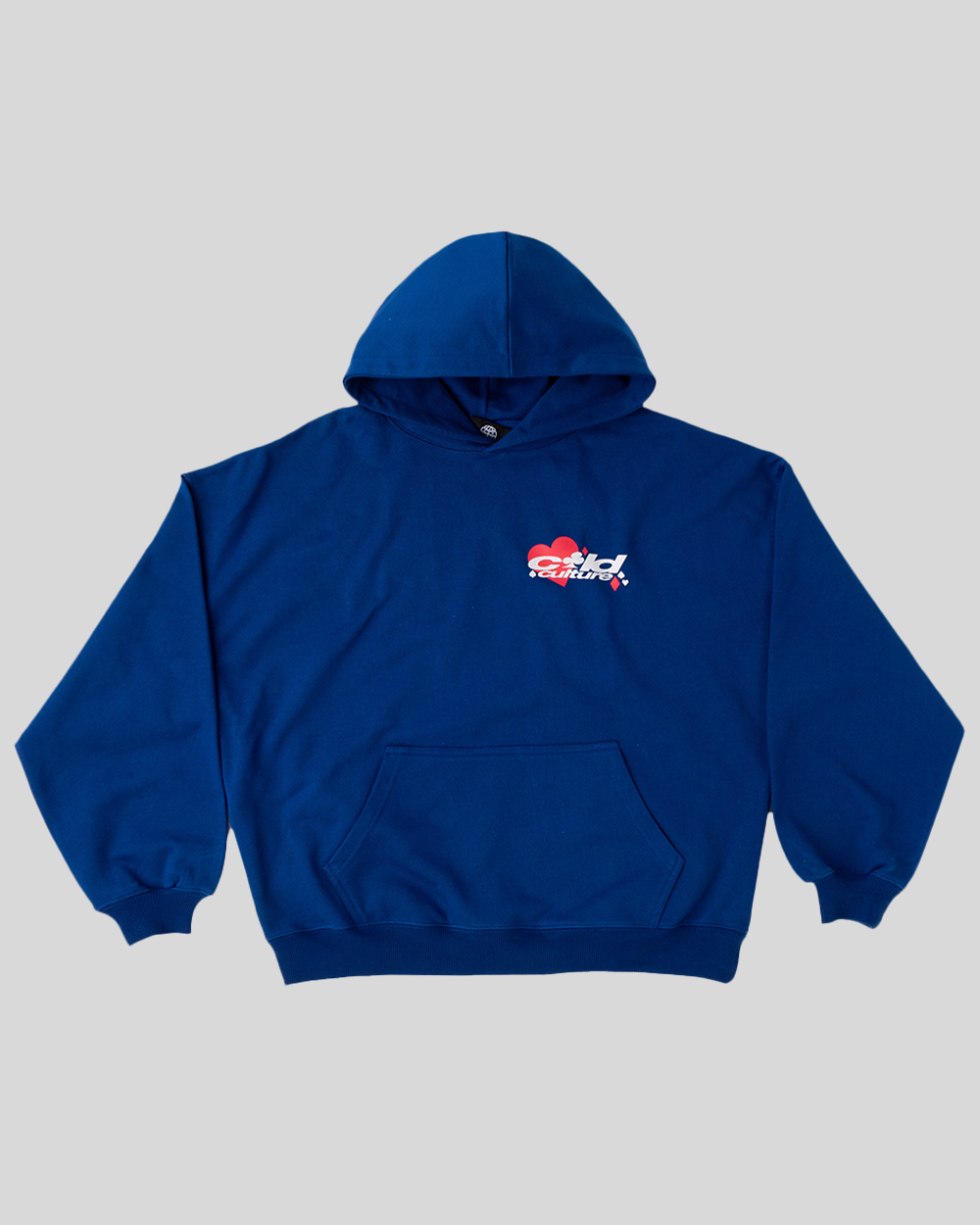 HEARTS CARD HOODIE MIDDLE BLUE