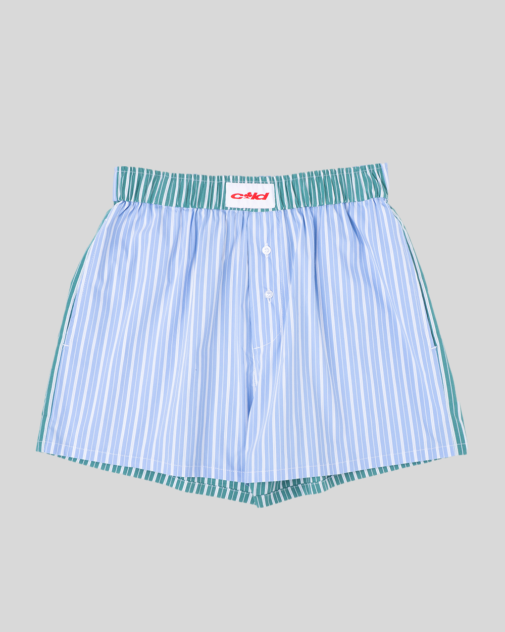 POKER UNDERPANTS BLUE/GREEN STRIPED