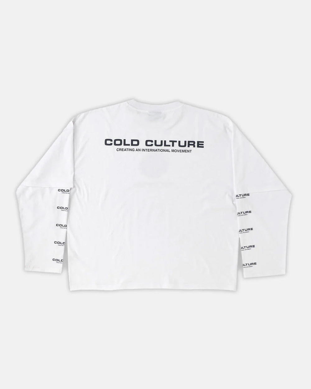 FIRE EARTH LONG SLEEVE TEE WHITE