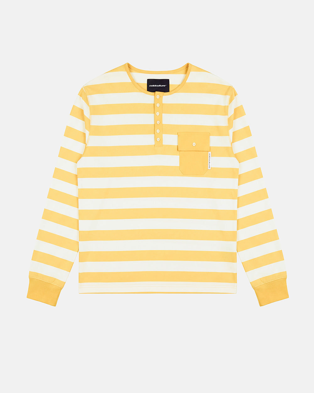 BANDLINE LONGSLEEVE YELLOW & HEATHER GREY