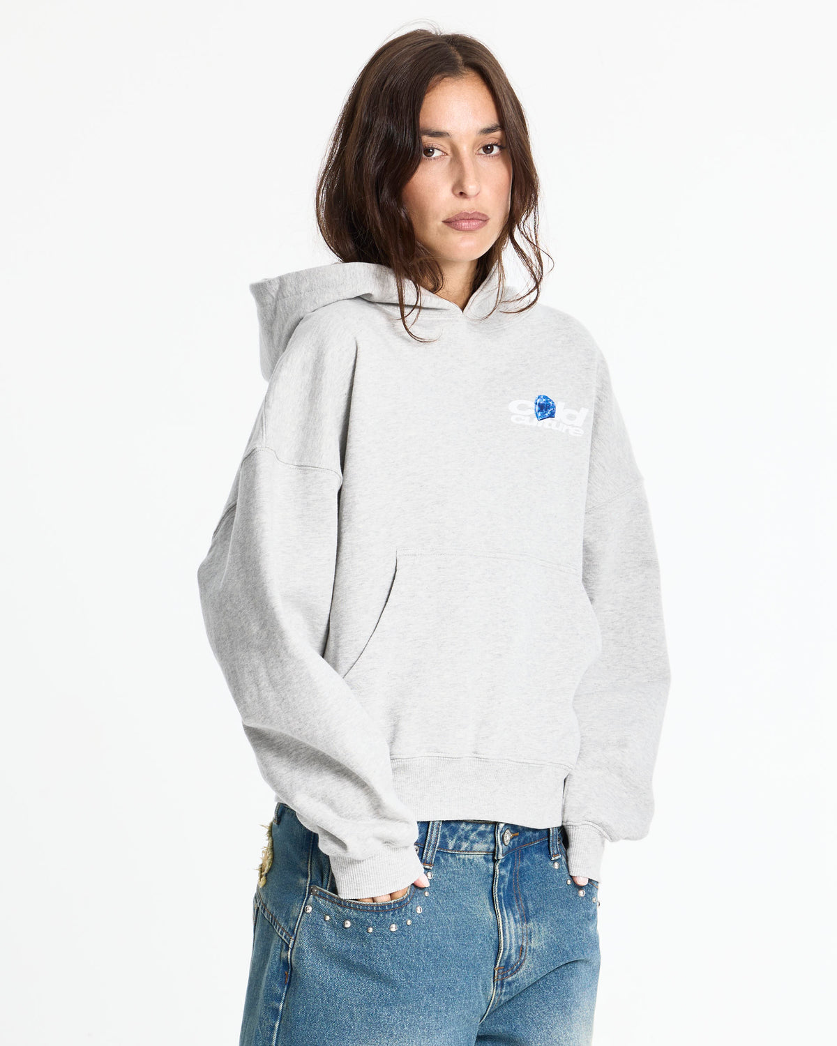 VALENTINO HOODIE HEATHER GREY - Cold Culture #woman