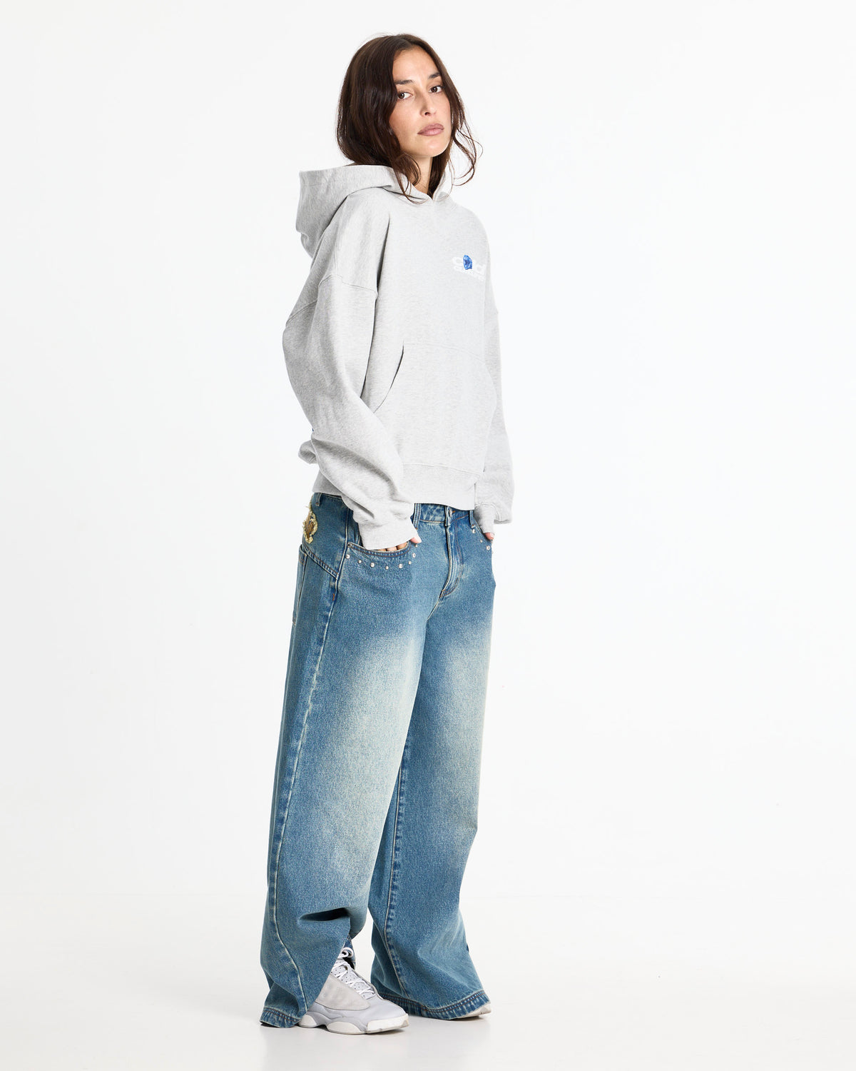 VALENTINO HOODIE HEATHER GREY - Cold Culture #woman